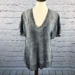 Michael Kors Snakeskin silk print top
